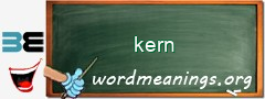 WordMeaning blackboard for kern